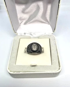 Vintage McDonalds Mitarbeiter Ring 1982 Silber Firma schwerer Ring US Größe 6 - Bild 1 von 5