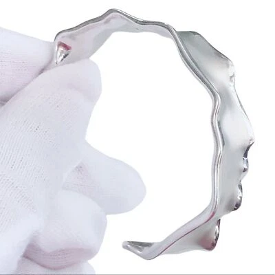 Brazalete abierto de plata de ley 925 Charles Garnier Paris ondulado para mujer Foto 1 de 4