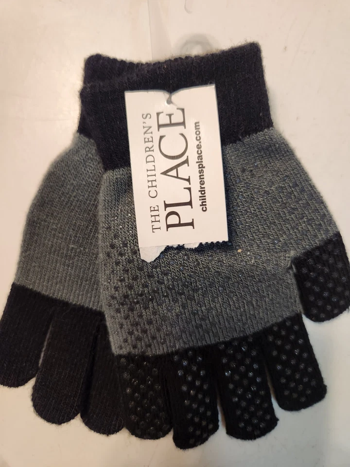 Guantes The Children's Place Boys negros y grises talla única nuevos con etiquetas Foto 1 de 3