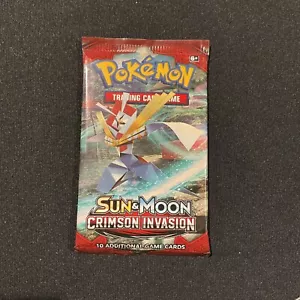 Pokémon Sun & Moon Crimson Invasion Booster Pack TCG Factory Sealed - Picture 1 of 2