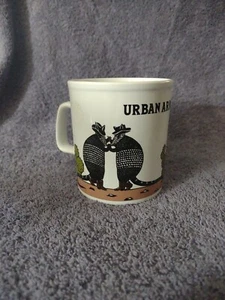 Vintage June Sobel Texas Urban Armadillo Coffee Mug Cup Kilncraft England - Picture 1 of 5