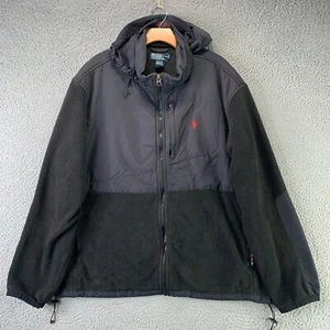 Vintage Polo Ralph Lauren Jacket Mens XXL Polartec Fleece Hood Rain WindBreaker - Picture 1 of 19