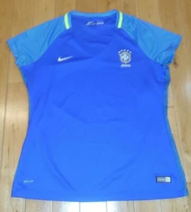Nuevo con etiquetas Auténtico 2016 Nike BRASIL CBF Fútbol Camiseta Kit Mujer XL FIFA  - Imagen 1 de 7