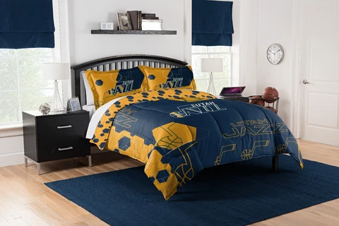 Utah Jazz Bedding Full/Queen (Hexagon) OFFICIAL NBA Cover