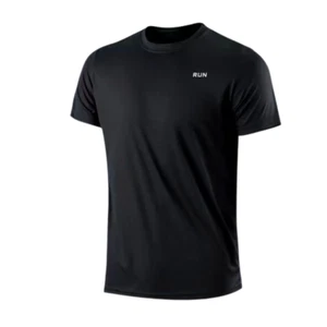 Men's Quick Dry Short Sleeve Gym Running Moisture Round Neck T-Shirt Training - Picture 1 of 22