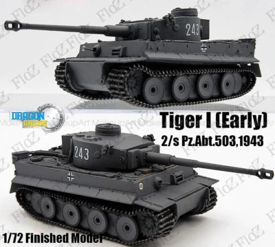 WWII Tiger I 2/s Pz.Abt. 503 Germany 1943 1/72 finished tank model Dragon - Image 1 of 4