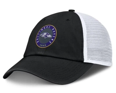 Men's Baltimore Ravens Fanatics Black Averie Trucker Adjustable Hat - Size: OSFA - Image 1 of 4