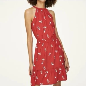 Loft Kleid rot & weiß Blumenmuster Neckholder Größe Small feminin patriotisch - Bild 1 von 15