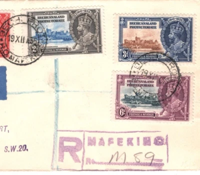 BECHUANALAND Cover Mafeking Registered SILVER JUBILEE 1935 GB MA31 - Image 1 of 4