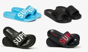 Superdry Sandalias Chanclas Deslizantes Para Hombre Core Graphic Piscina Tobogán Negro Azul Marino - Imagen 1 de 42