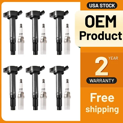 6 For 2007-2018 Lexus ES350 3.5L V6 Ignition Coils & Spark Plugs - Image 1 of 4