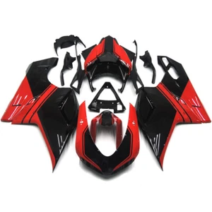 Red Black Fairing Kit for Ducati 1098/1198/848 2007-2012 ABS Plastic Bodywork - Picture 1 of 9