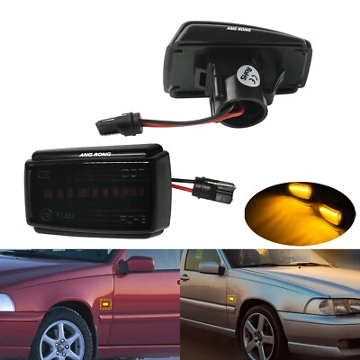 2x Seitenblinker Blinker für 1996-2000 Volvo S70/V70 MK I (874/875/876) Schwarz - Bild 1 von 4