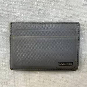Tarjetero de cuero LACOSTE con clip gris tamaño 4x2,5 - Imagen 1 de 5