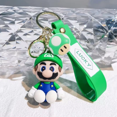 Baby Luigi - Llavero de goma 3D Super Mario Bros - Pulsera verde Foto 1 de 3