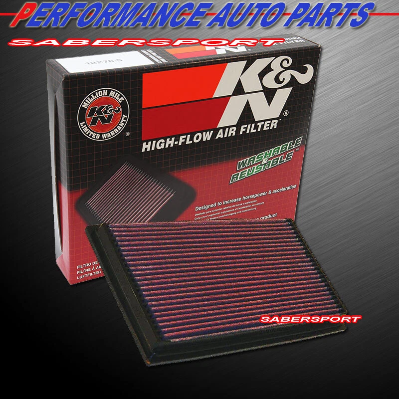 Filtro de admisión de aire de alto flujo K&N 33-2190 para Jaguar XKR XK8 V8 1997-2006 y más Foto 1 de 1