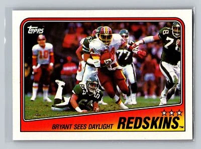 Redskins Team Leaders - Kelvin Bryant #7 1988 Topps Washington Redskins - Image 1 of 2