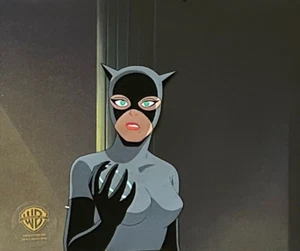 BRUCE TIMM rare CATWOMAN cel A4 CLOSE UP Batgirl Returns BTAS WB COA - Picture 1 of 2