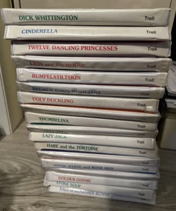 18 Troll Associates Books On Cassettes Tapes 1980s In Plastic Cases Classics - Picture 1 of 19