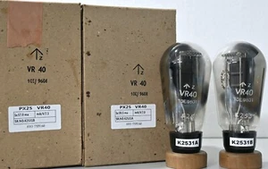 PX25 Osram Globe Shape 1930's NOS audio tube made in England factory match pair - Picture 1 of 12