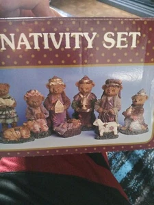 Patchwork Bear Nativity Set - Picture 1 of 5