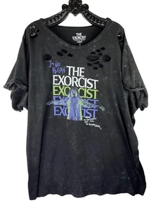 Torrid 6 6X The Exorcist T Shirt Tee Destructed Halloween Horror Movie Goth Punk - Picture 1 of 9