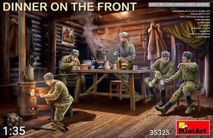 Miniart 1/35 Dinner on the Front: Soviet Soldiers (5) w/Furniture & Accessories - Picture 1 of 1