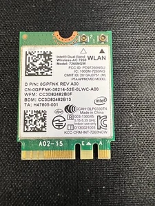 7260NGW Intel Dual Band Wireless-AC 7260 7260 Wi-Fi Bluetooth 4.0 Network Card - Picture 1 of 2