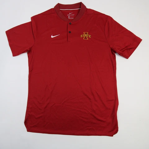Iowa State Cyclones Nike Dri-Fit Polo Shirt Men's S Small M Medium Red NCAA New Cover