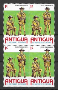 Antigua 1976 American Revolution 1c Riflemen Pennsylvania MNH block 4 S.G. 488 - Picture 1 of 1