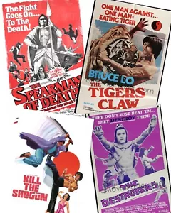 Lotto poster film kung fu vintage - Foto 1 di 5
