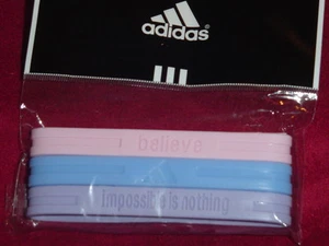 Adidas SUPERSTAR Bailarina Identificación Pulseras Pulseras Rosa Azul Púrpura ¡Nuevo! - Imagen 1 de 2