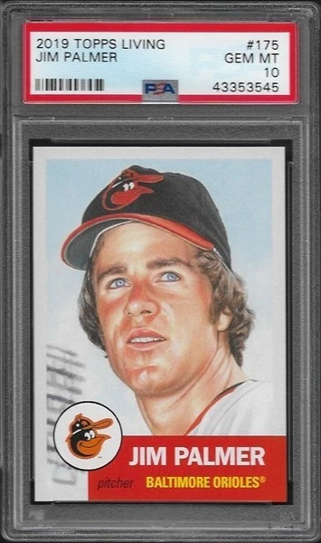 2019 Topps Living Set # 175 JIM PALMER GEM MINT PSA 10 Baltimore Orioles HOF - Image 1 of 1