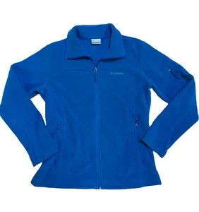 Columbia blaue Damen-Fleecejacke durchgehender Reißverschluss mit SLV-Tasche Größe Small - Bild 1 von 5