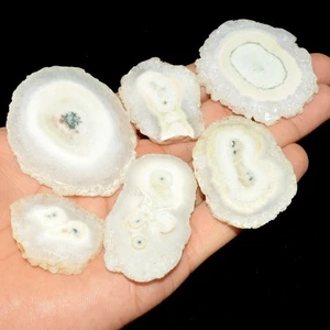 6 Pcs 515 Cts Natural Solar Quartz Druzy Loose Gemstone Lot 53x42 33x28mm #3537 - Picture 1 of 4