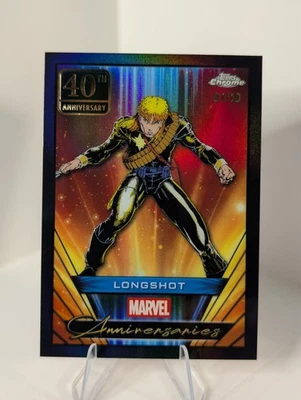 Marvel Topps Chrome 2025 Longshot 40th Anniversary Black Refractor #07/10 MA-20 - Image 1 of 2
