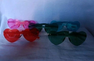 Herzen Partytöne (5) Paar, grün blau, rot und rosa - Bild 1 von 3