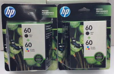 Genuine HP 60 Black 60 Color Ink Cartridge Photosmart C4635 C4680, 2/BOXES - Image 1 of 2
