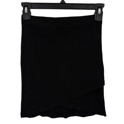 Falda Free People Acanalada Cremallera Tejida Negra Talla X-Pequeña XS  Foto 1 de 4