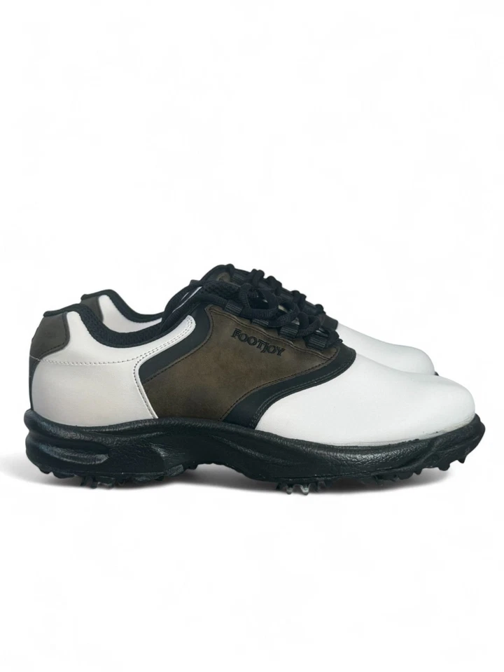 Zapatos de golf FootJoy impermeables con clavos de cuero sintético Gripforge para hombre talla 8,5 Foto 1 de 4