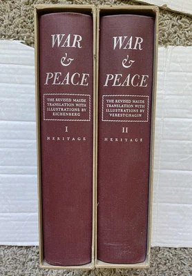 WAR AND PEACE - Leo Tolstoy - 1938 Heritage Press - Illustrated - - Image 1 of 4