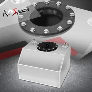 4 Gallon Lightweight Aluminum Racing Fuel Tank w/ Black Cap - 12" x 10" x 8" - Picture 1 of 6