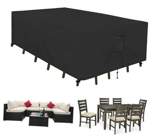 Outdoor Waterproof Furniture Cover, Rectangle Patio Sectional Sofa Set Cover - Picture 1 of 5