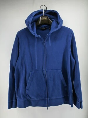 Theory Full Zip Hoodie Men XL Blue Waffle 100% Pima Cotton Techwear Minimalist - Image 1 of 4