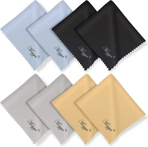 8 PCS Microfiber Cleaning Cloth for Glasses (6"X7"), Premium Eyeglass Cleaning C - Picture 1 of 12