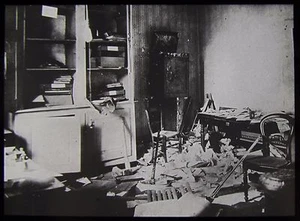 SELTENE Glas Magische Laterne Dia ZITADELLE VON ARRAS DEUTSCHE PLÜNDERUNG WW1 FOTO FRANKREICH - Bild 1 von 2