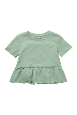 Sovereign Code Youth Girl Size 5 Short Sleeve Freely Tee with Ruffle Seafoam 496 - Image 1 of 4