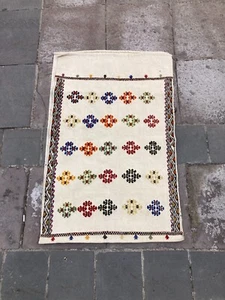 Decorative kilim rug fragment worned rug boho home decor - Picture 1 of 2