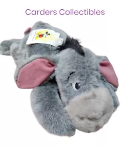 Disneyland Walt Disney World EEYORE 15"" FELPA - cola desmontable rosa arco acostado - Imagen 1 de 7