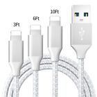 For Iphone MFI to USB-A High Quality Braided Nylon Cable in 6 Colors 3/6/10 feet